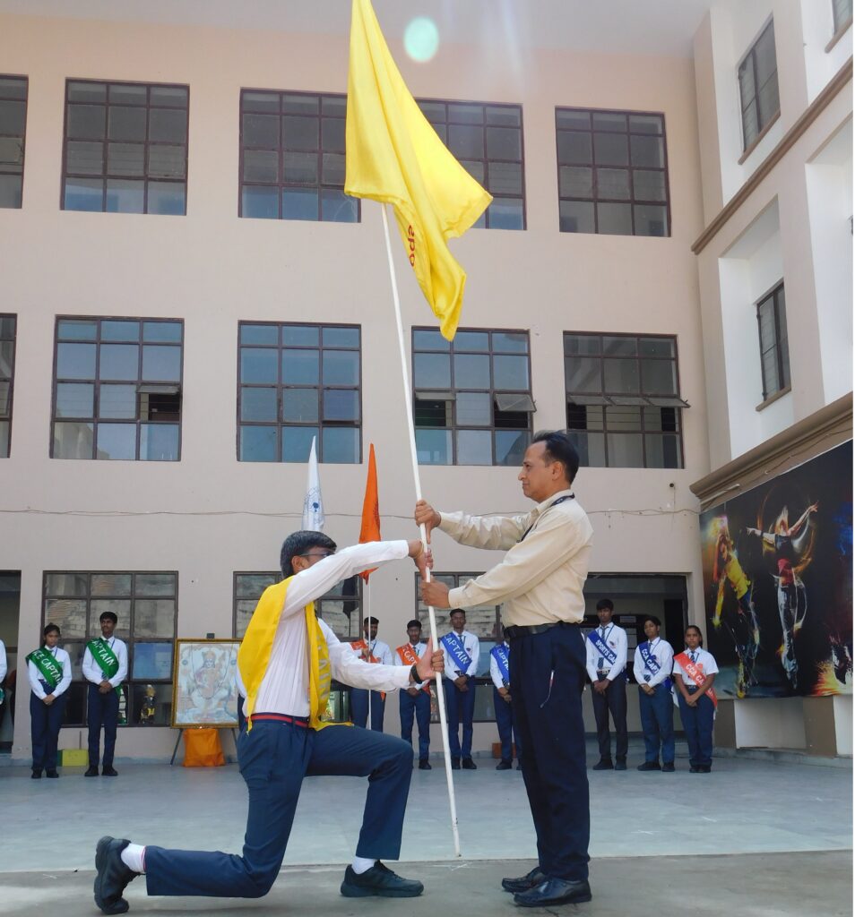 Investiture Ceremony Presenting House Flag to House Captain