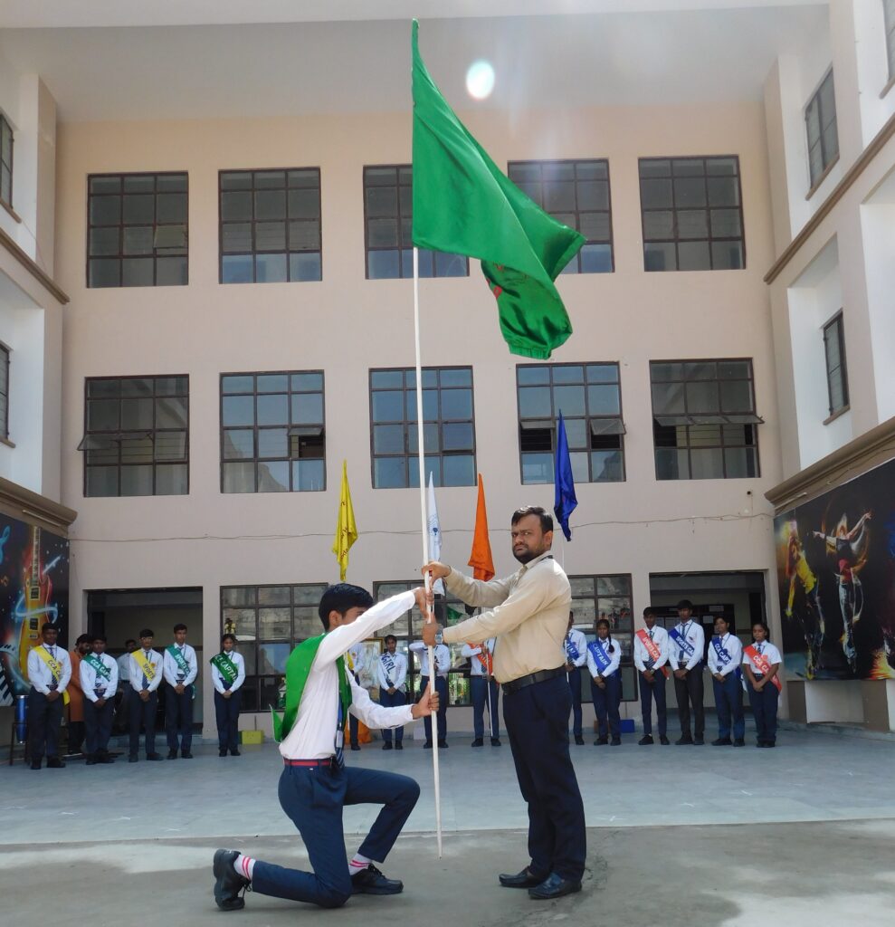 Investiture Ceremony Presenting House Flag to House Captain