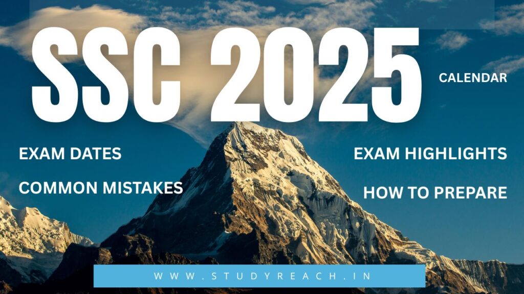 SSC EXAM 2025 CALENDAR