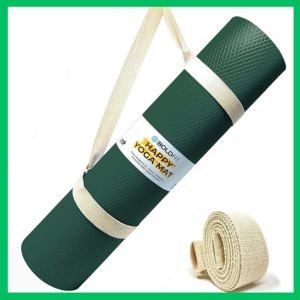 Boldfit Ethylene Vinyl Acetate Yoga Mats For Women and Men Exercise For Home Workout Gym Anti Slip Yoga Mat 4Mm For Kids Yoga&Gym Mats - Green