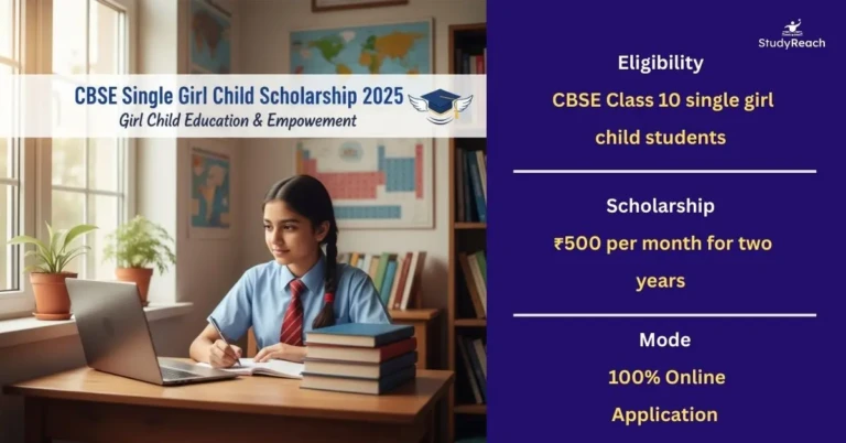 CBSE Single Girl Child Scholarship 2025