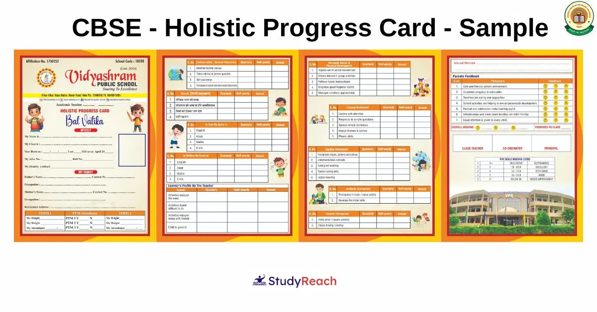 CBSE Holistic Progress Card CBSE Holistic Progress Card