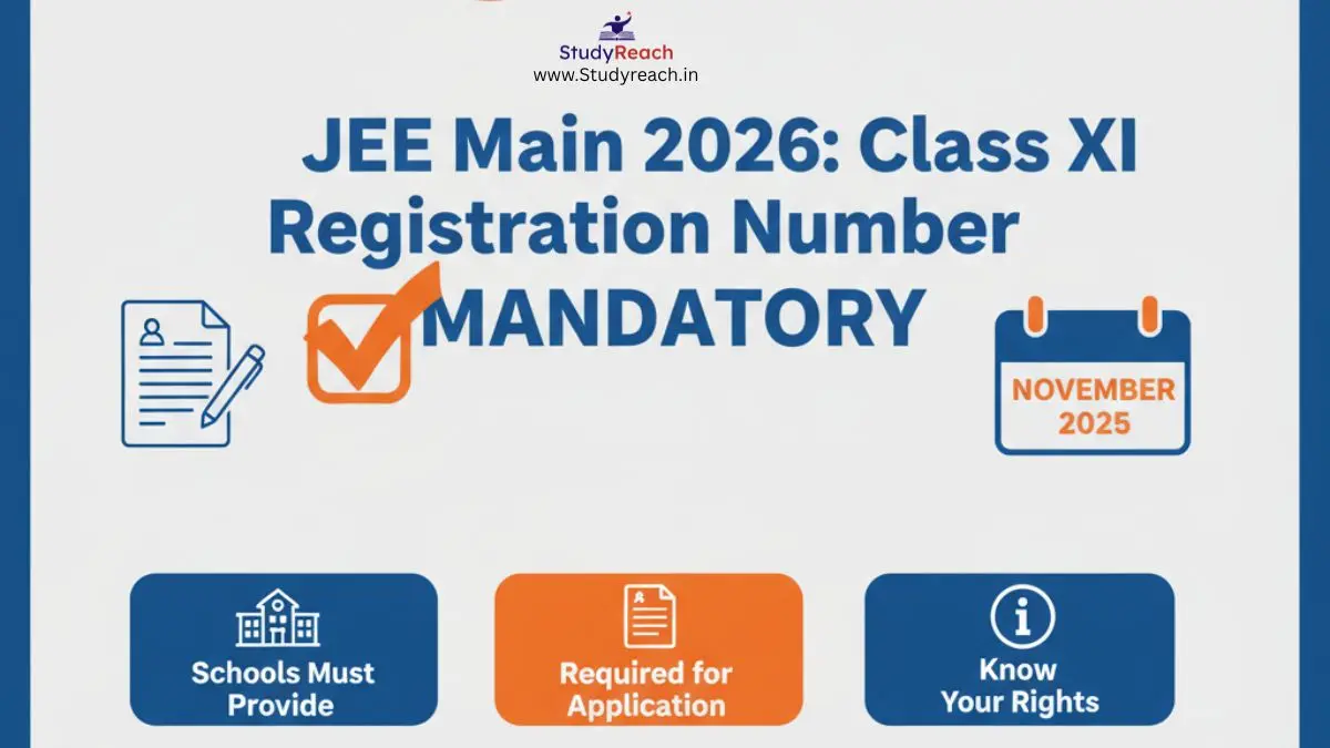 Class XI Registration Mandatory for JEE Main 2026 – Updates