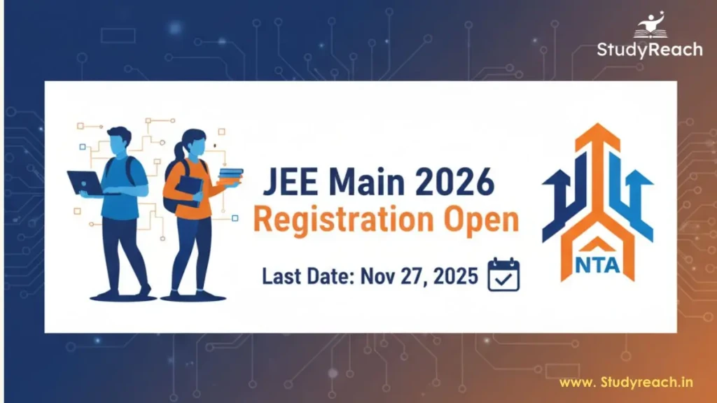 JEE Main 2026 Registration. Studyreach