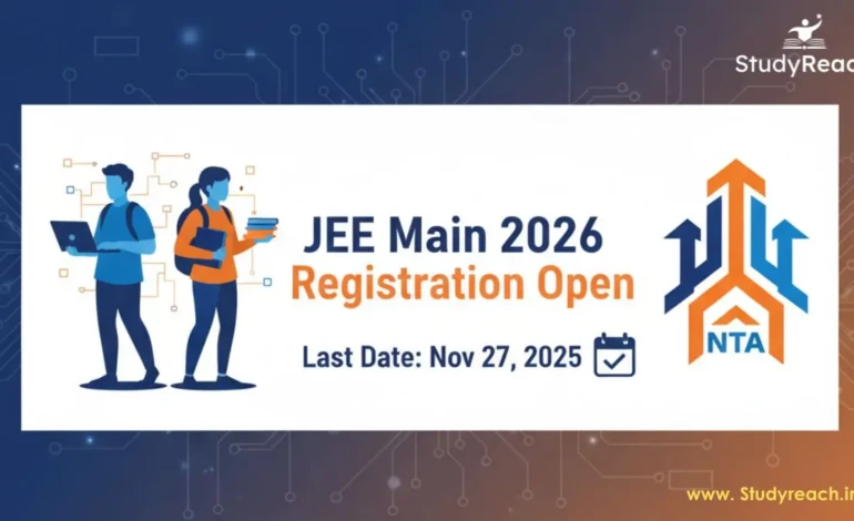 JEE Main 2026 Registration. Studyreach