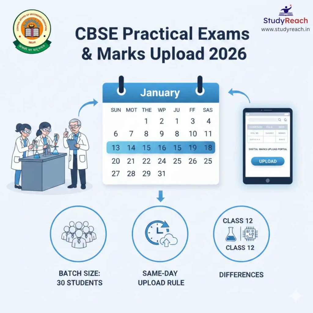 CBSE Practical & Marks Uploaded 2026. Studyreach.in