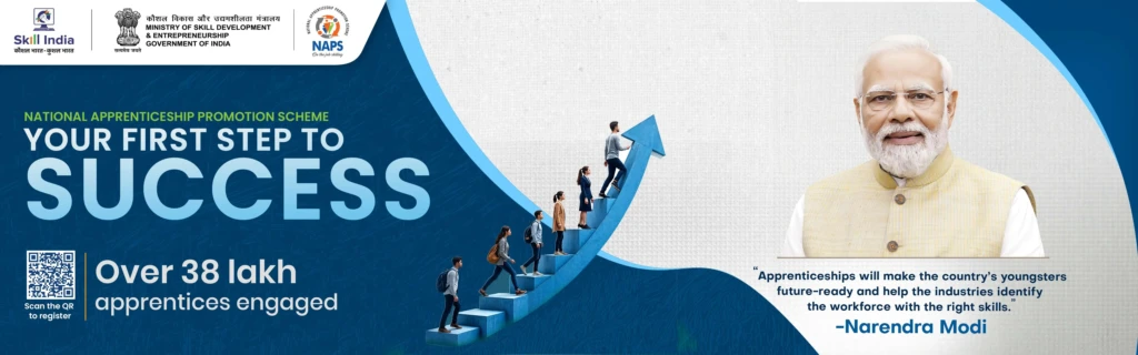 Skill India. Skills and Academics. "Student learning technology and digital skills along with academics"