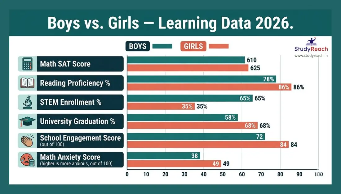 Gender Gap in Learning 2026: Boys vs Girls in STEM & Literacy. StudyReach.in
