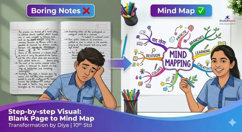 Mind Mapping se Notes Banao, Boring Notes ka End. Studyreach.in