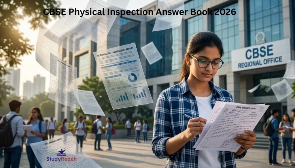 CBSE physical inspection answer book 2026. Studyreach